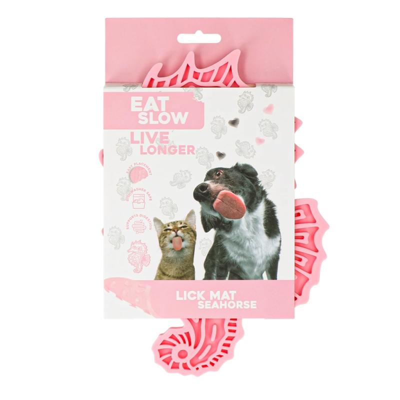 Olizovacia podložka Eat Slow Live Longer Lick Mat Seahorse Pink