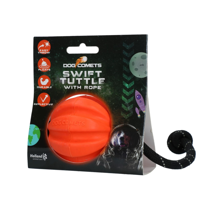 Loptička s povrazom Dog Comets Swift Tuttle With Rope Orange
